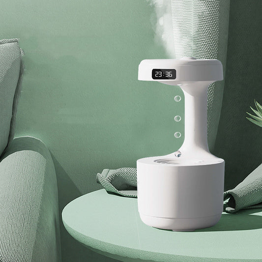LED Anti-Gravity Humidifier with Aromatherapy & Clock