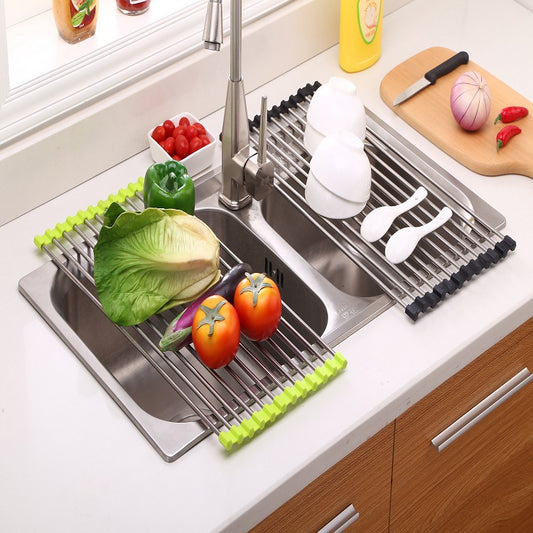 Foldable Stainless Steel Kitchen Sink Rack
