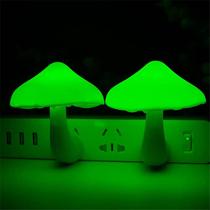 Mushroom LED Night Light – Automatic Light-Sensing Plug-in Lamp